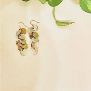 NWOT Silver Shell Drop Earrings
