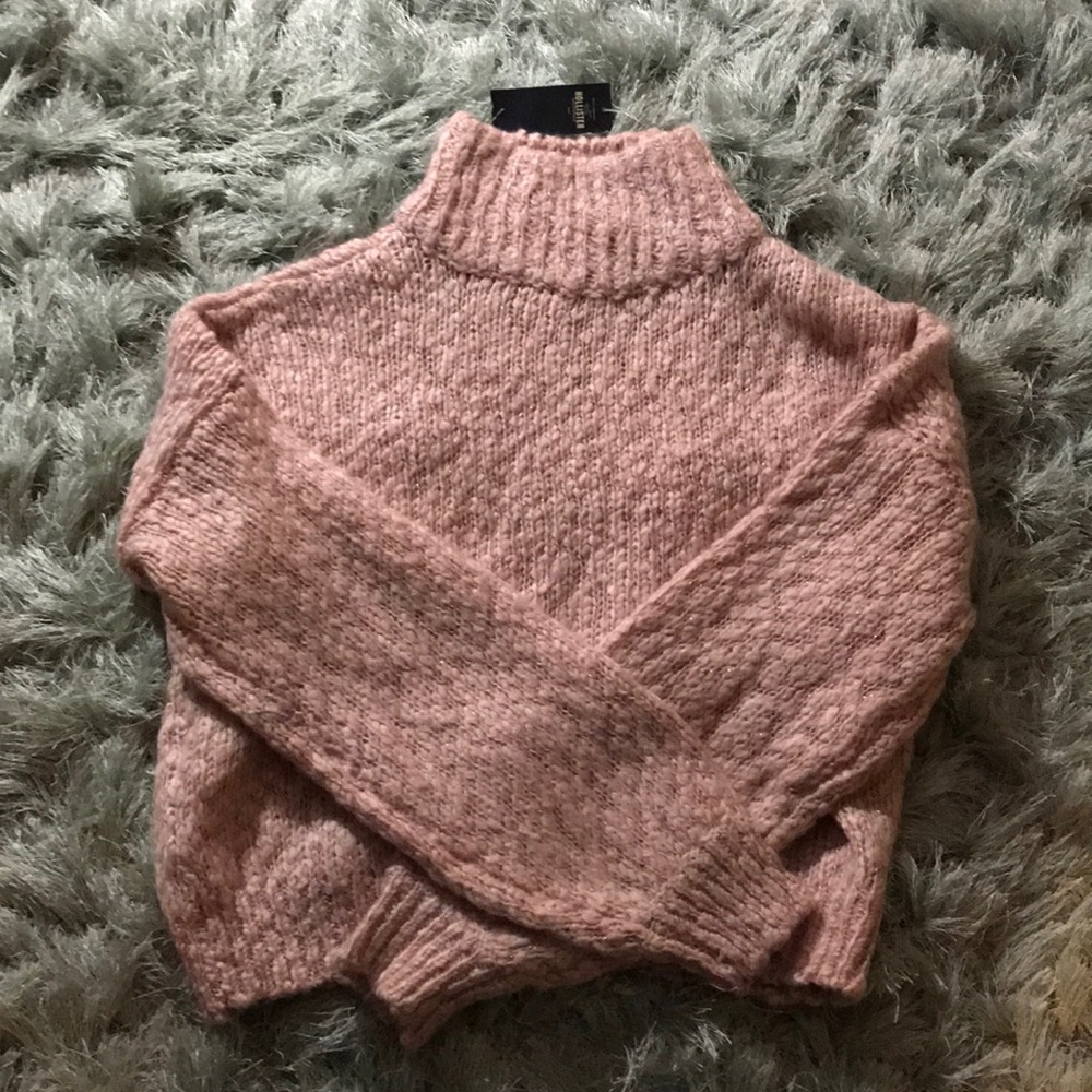 Holister pink turtleneck sweater