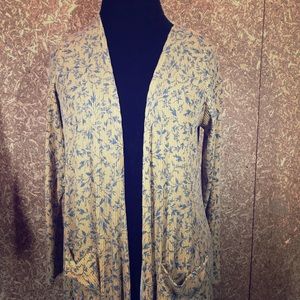 Mustard Duster Cardigan NWOT
