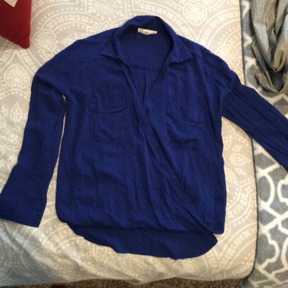 Royal blue blouse
