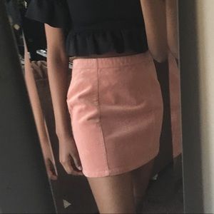 NEW Forever 21 Pink Mauve Ribbed Corduroy Skirt