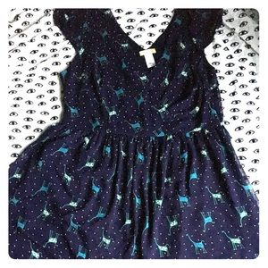 Giraffe faux wrap top dress