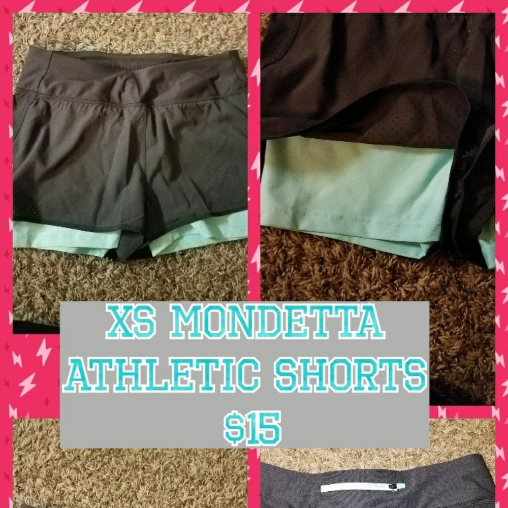 BNWOT XS Mondetta Charcoal grey with mint spandex