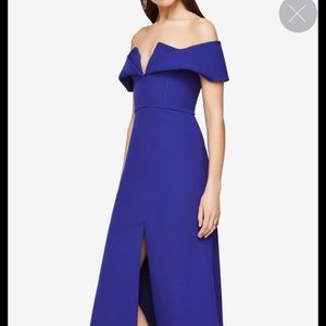 NWT BCBG Amalie off the shoulder gown