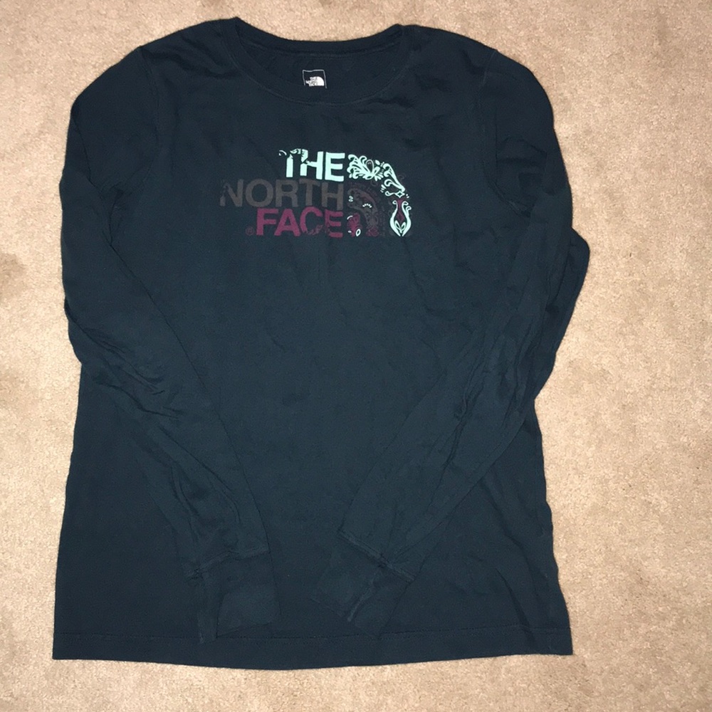 Dark teal north face T-shirt