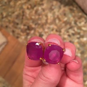 Purple Kate Spade stud earrings