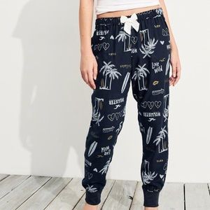 Hollister Patterned Flannel Sleep Joggers