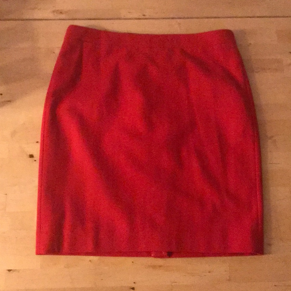 J. Crew wool skirt red