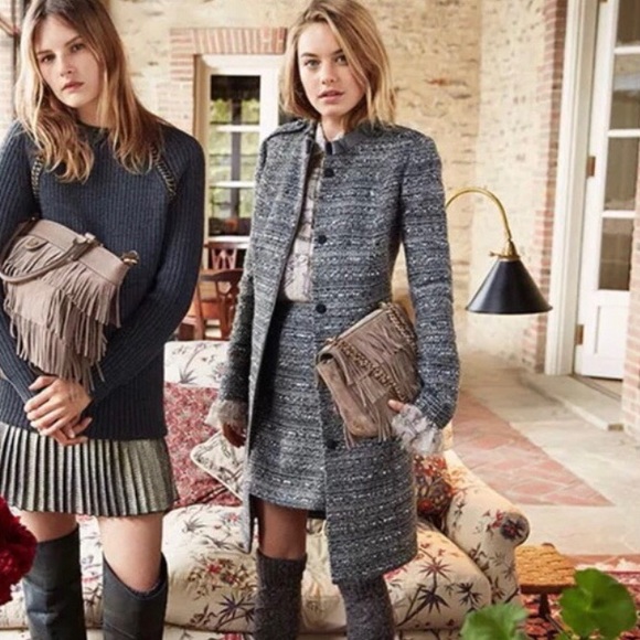 ❌Sold❌ Tory Burch Ada Metallic Silver Tweed Skirt - Picture 8 of 8