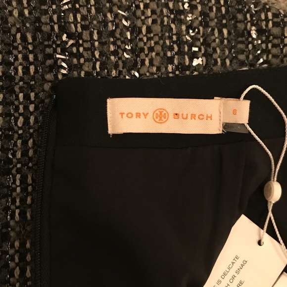 ❌Sold❌ Tory Burch Ada Metallic Silver Tweed Skirt - Picture 5 of 8