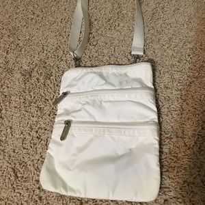 LeSportsac white nylon crossbody