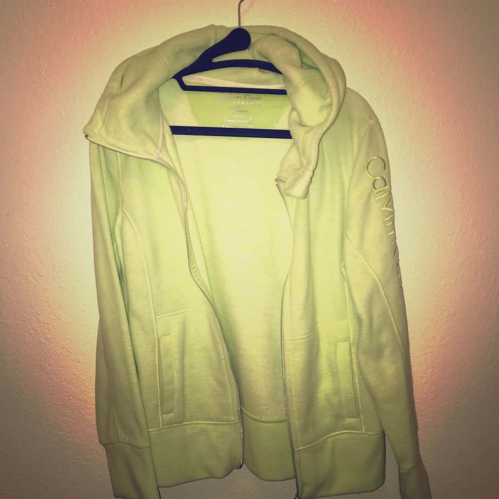 Green Calvin Klein jacket