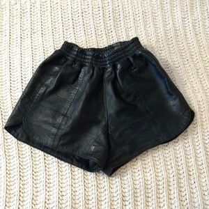 Leather shorts