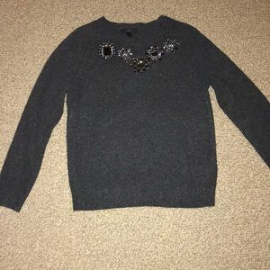 Jcrew grey holiday sweater.