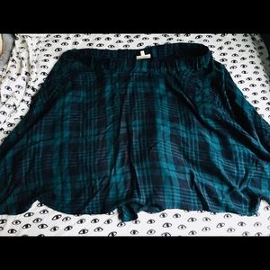 ModCloth shark bite hem plaid skirt