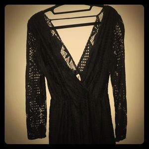 Black lace romper