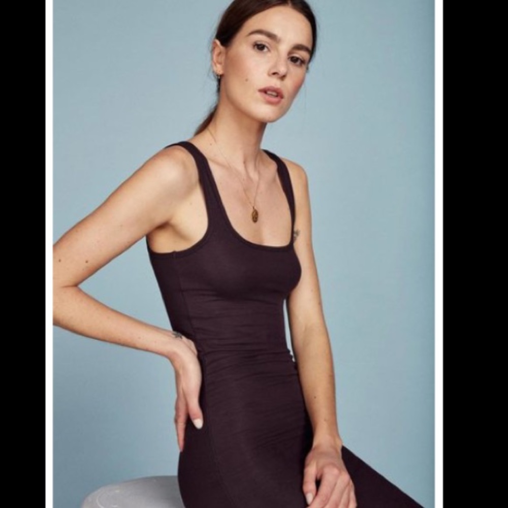 Reformation-Lenny Dress- Fig- XS- NEW