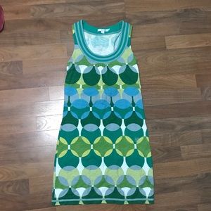 BODEN COTTON MIDI SCOOP NECK SHIFT DRESS