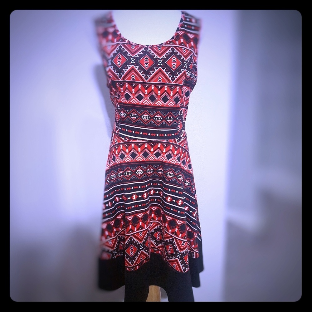 NWT Tribal red & black dress