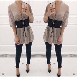 Belted Nude Tunic
