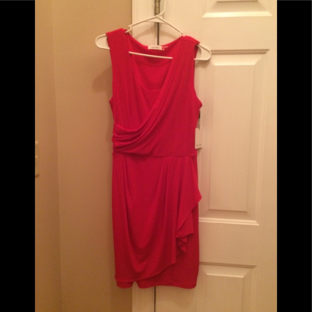 Calvin Klein Sleeveless Red Dress NWT