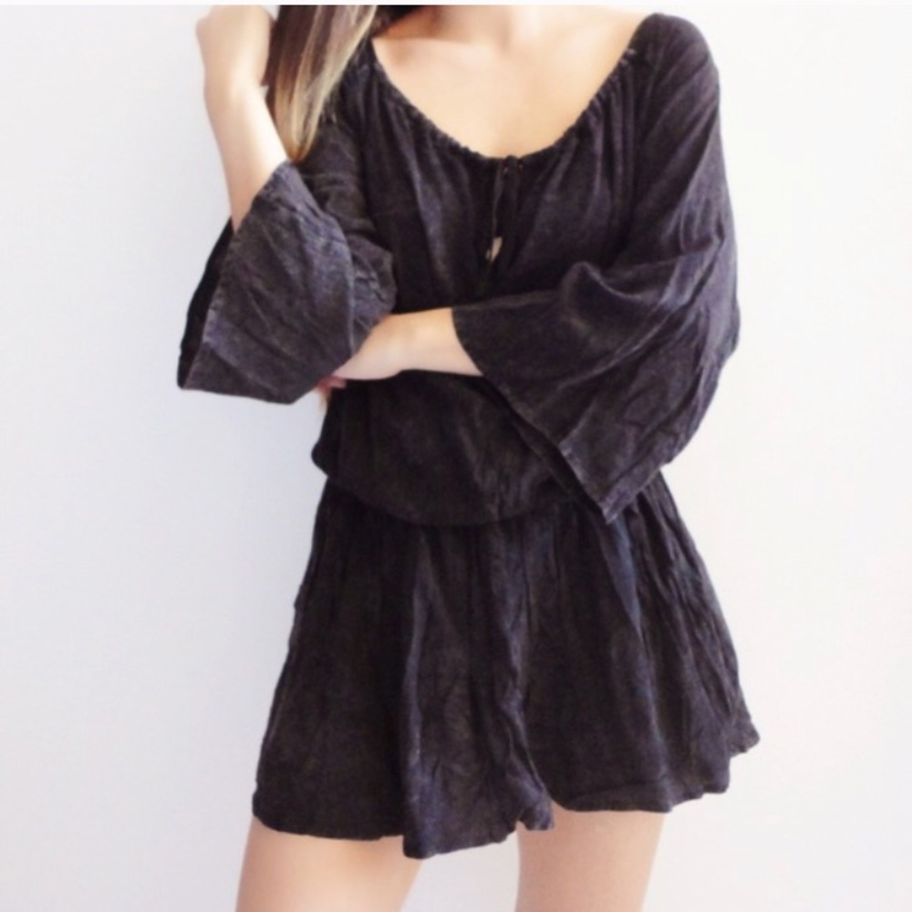 Acid Wash Denim Look Dress