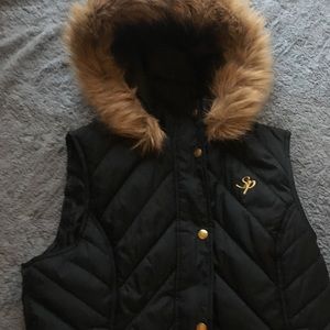Faux Fur Lined Puffer Vest