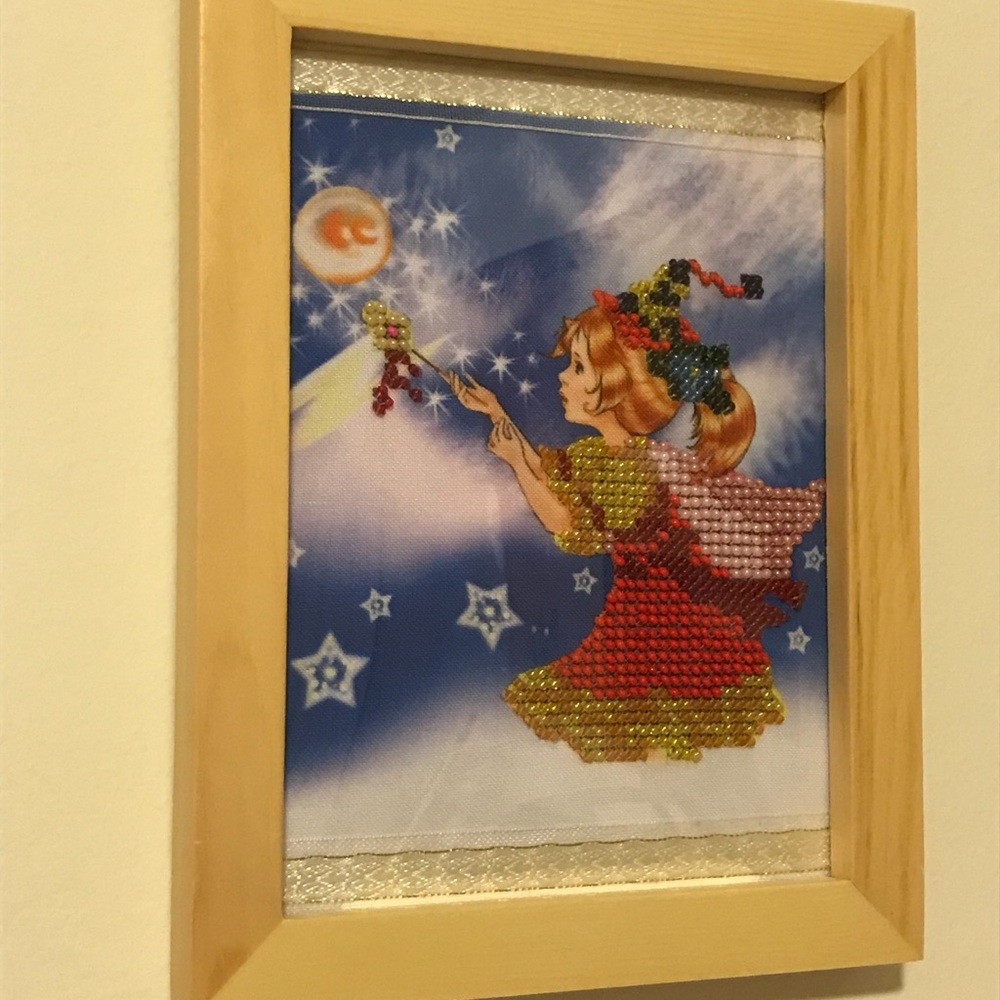 Embroidery Picture beads handmade Sky Christmas