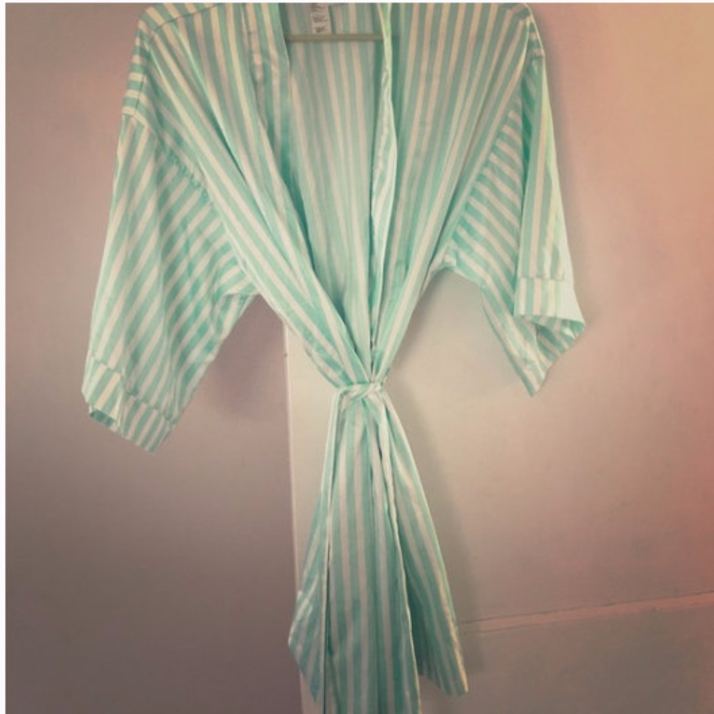 Green Striped BathRobe