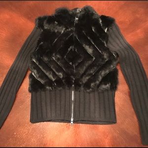 Beautiful Rabbit Fur Zip Sweater