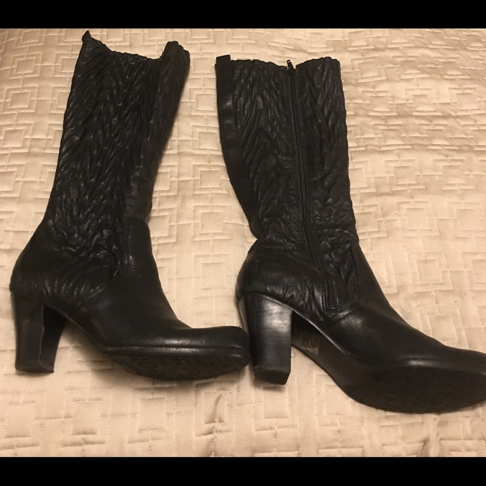 Black Apepazza Leather Italian boots