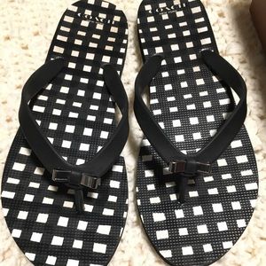 Coach gingham flip-flops