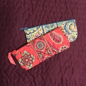 💖💙 2 Vera Bradley Pencil/Makeup Brush Pouches