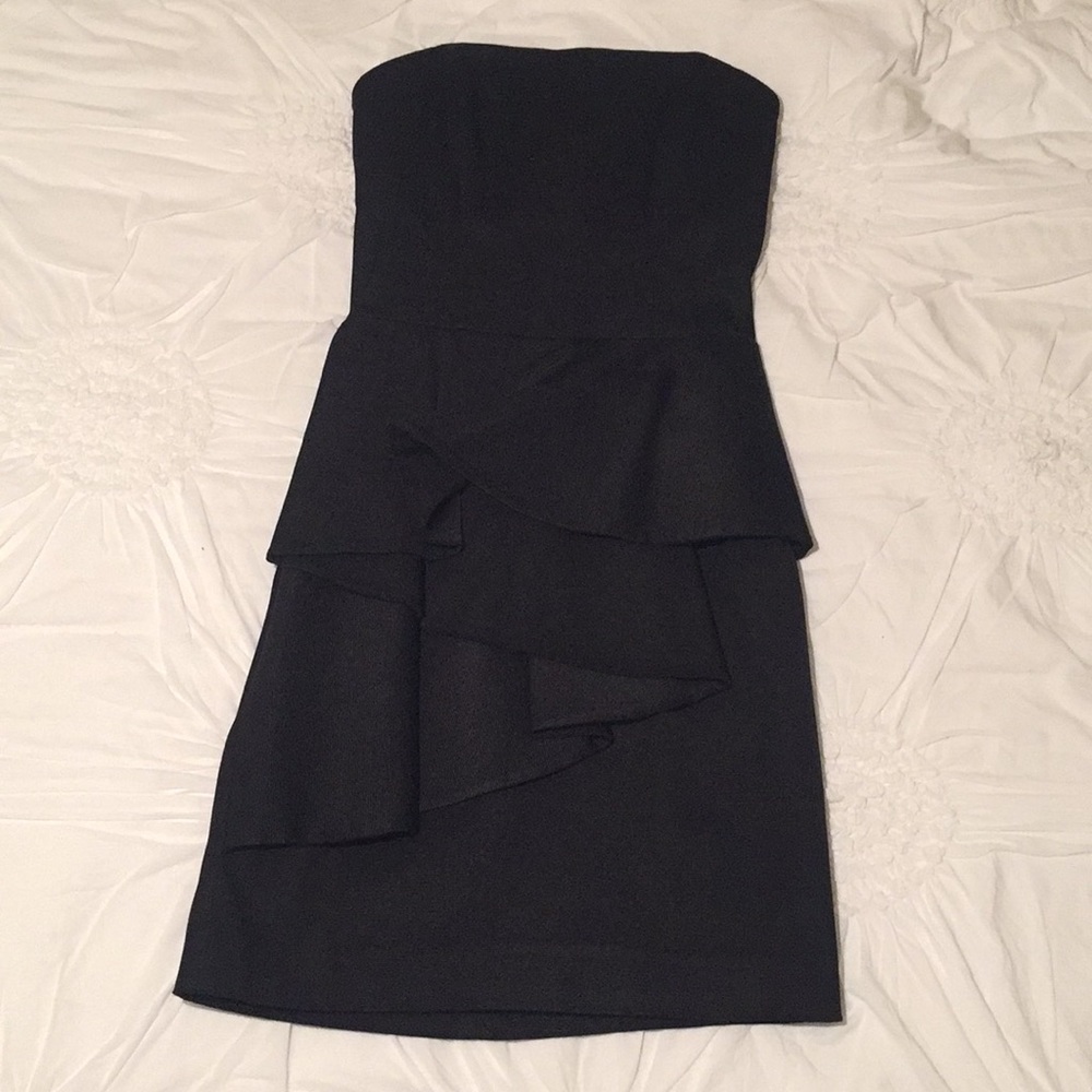 BEBE-Black-Mini Cocktail Dress-XXS