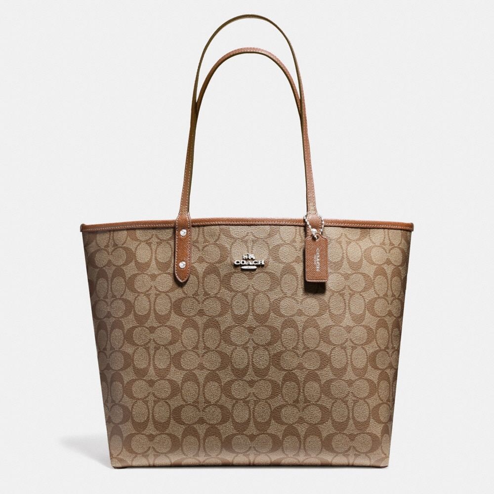 BRAND NEW COACH Reversible tote in light brown