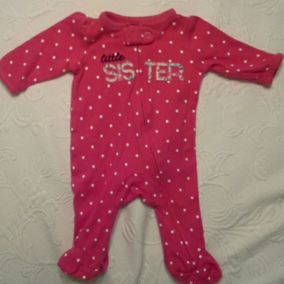 PINK/WHITE polka dot sleeper newborn - Picture 1 of 2