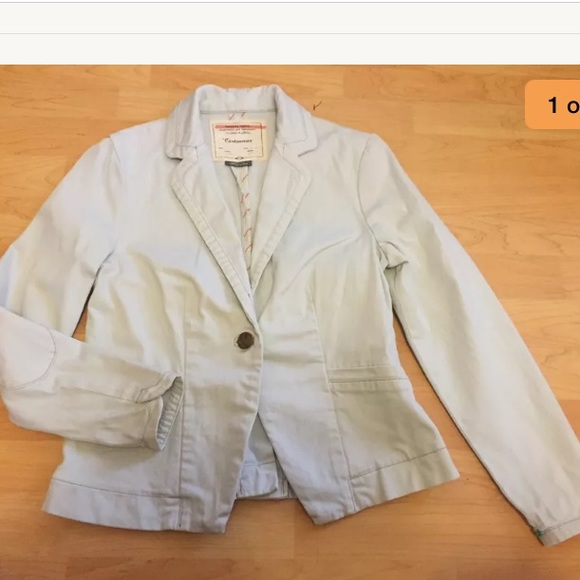 Cartonnier Anthropolgie Light denim blazer size 2 - Picture 2 of 5