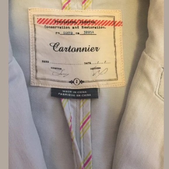 Cartonnier Anthropolgie Light denim blazer size 2 - Picture 3 of 5