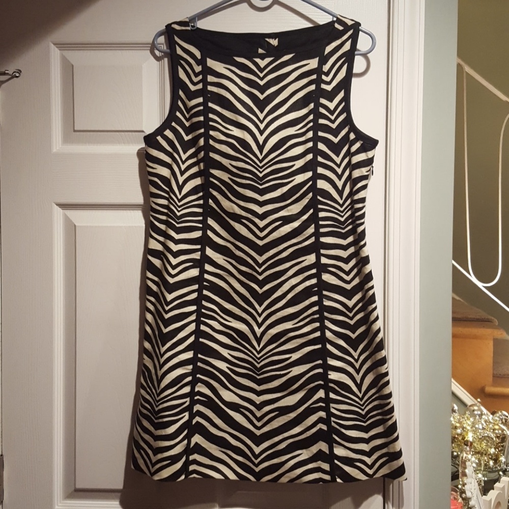 JCrew Zebra Linen Dress