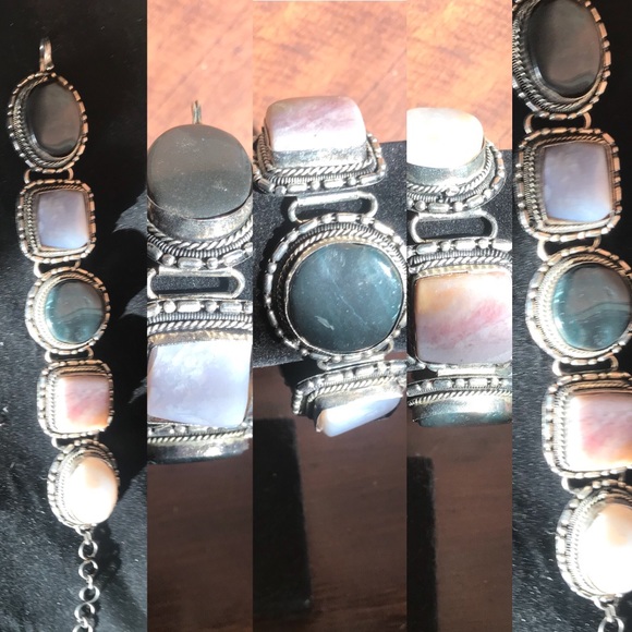 3 PIECE BOHO statement necklace earring bracelet - Picture 6 of 8