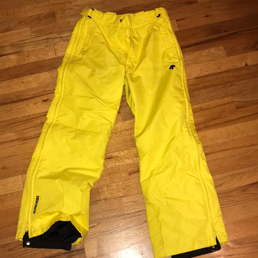 Descente yellow kids snow pants