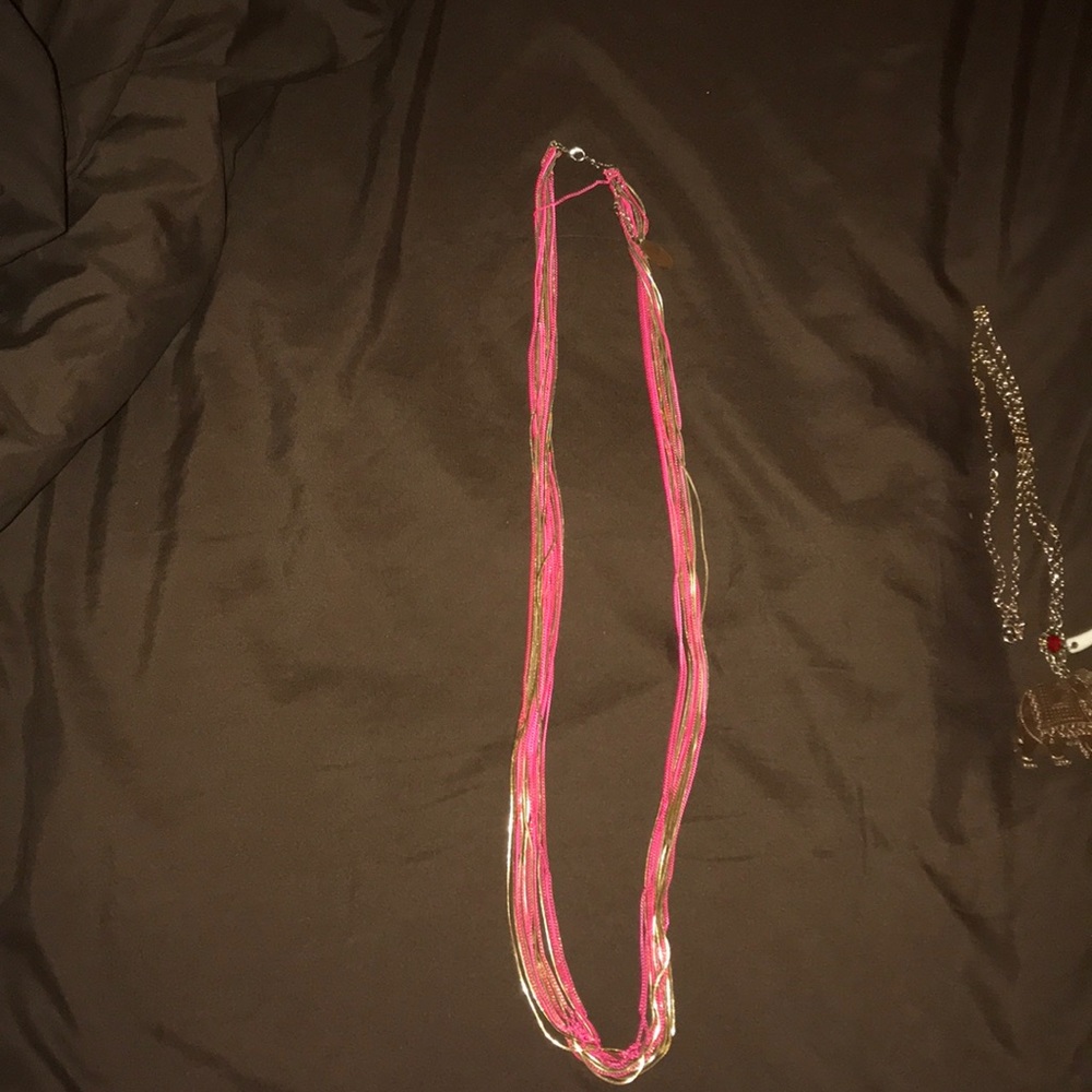 Pink and gold necklace