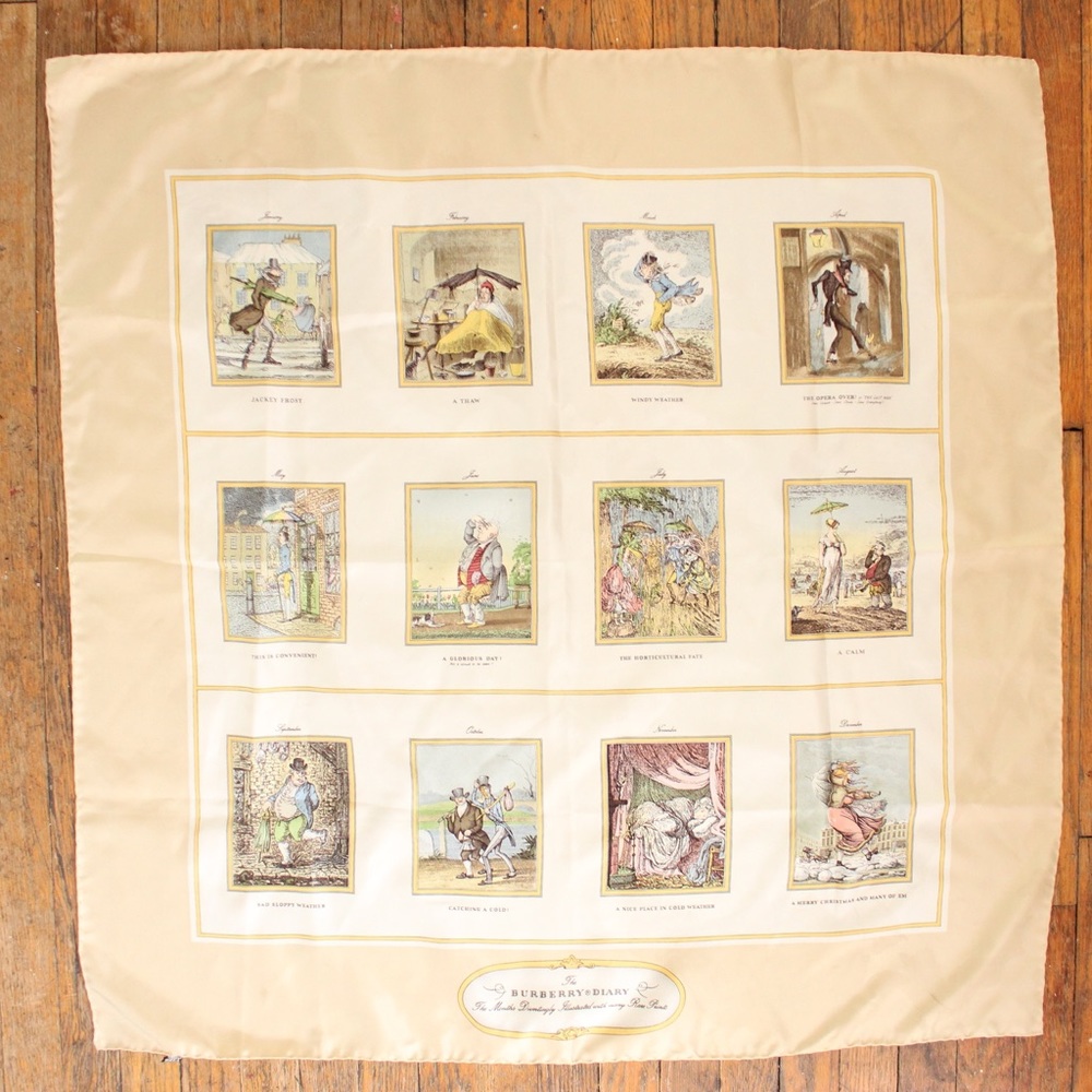 CLEARANCE Burberry Seasons Vintage Silk Scarf