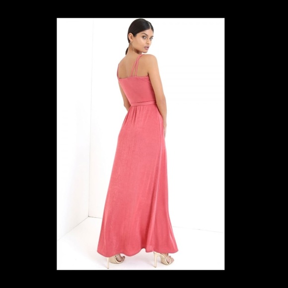 Little Mistress coral maxi dress. NWT - Picture 4 of 8