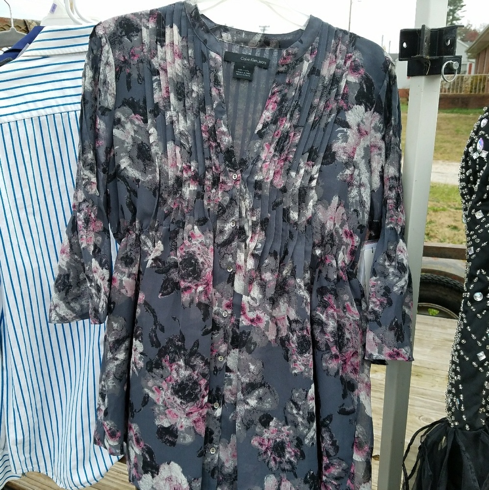 Nwt Floral Peasant Tunic/Blouse