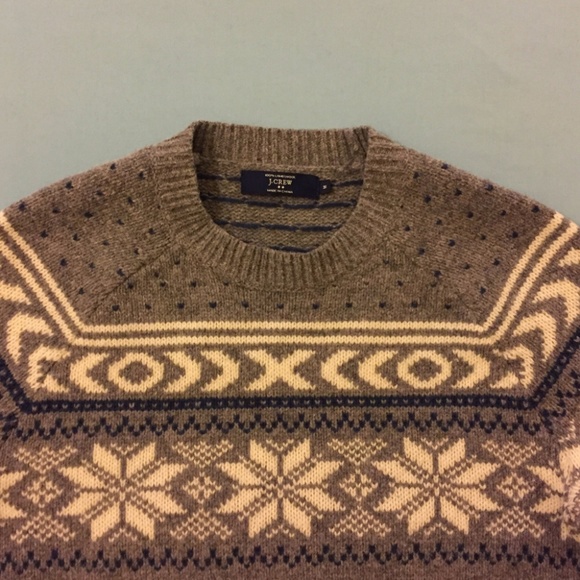 [SOLD] J. Crew Fair Isle Lambswool Sweater (MD) - Picture 3 of 5