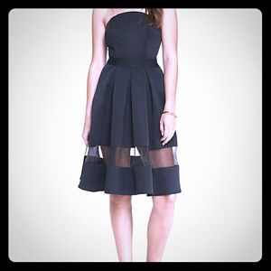 Express strapless black dress