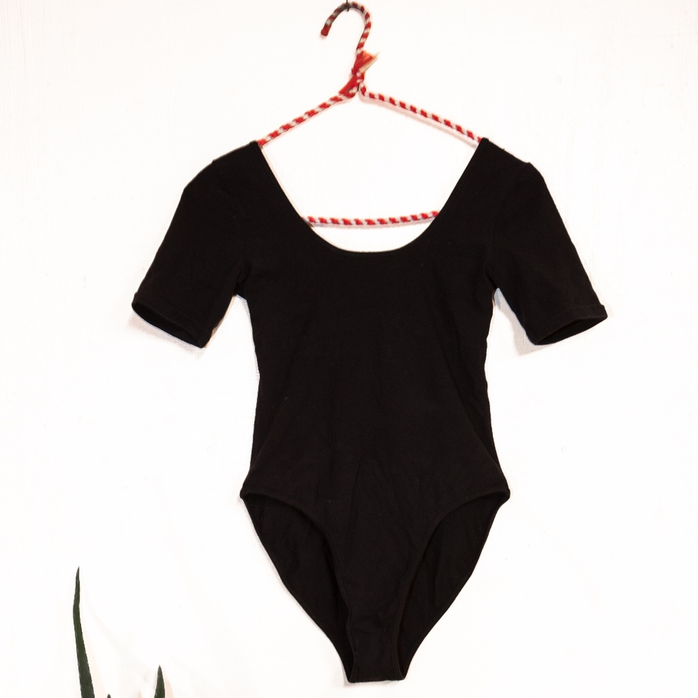 American Apparel Short Sleeve Scoop Back Bodysuit