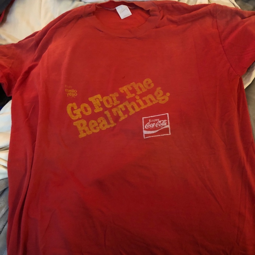Red vintage coca cola tshirt from the late 70s