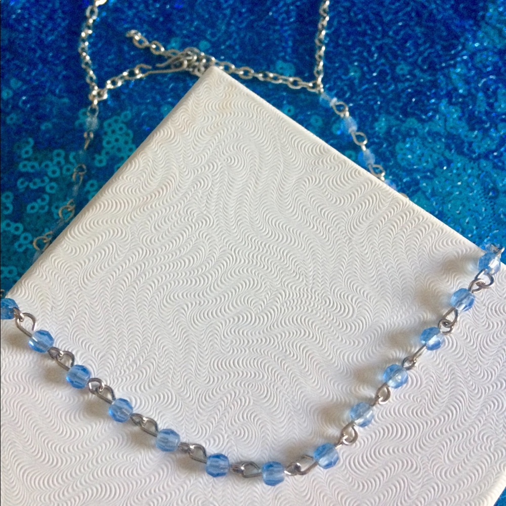 🤩Blue Beaded Choker Necklace